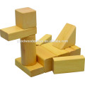 Stocké 100pcs Safety Rubber Wood Kids Toys Block